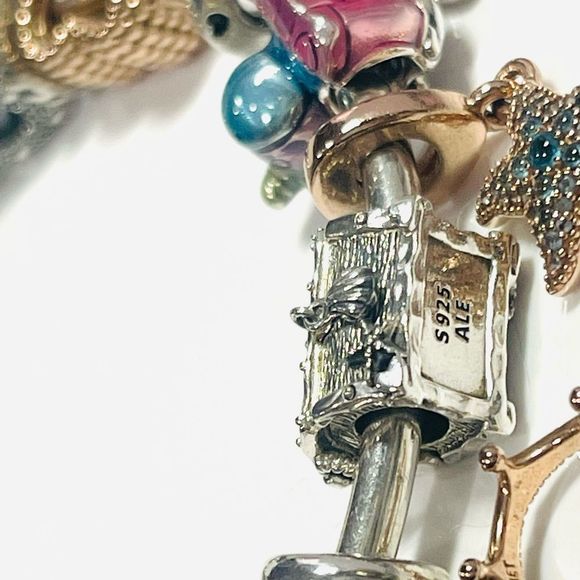 NWT Authentic PANDORA “Boss Babe” Themed Multi Charm Bracelet Rose Gold/Silver - Picture 7 of 15